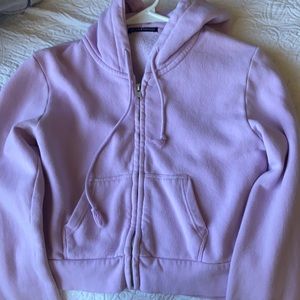 Pink Brandy Cropped Hoodie